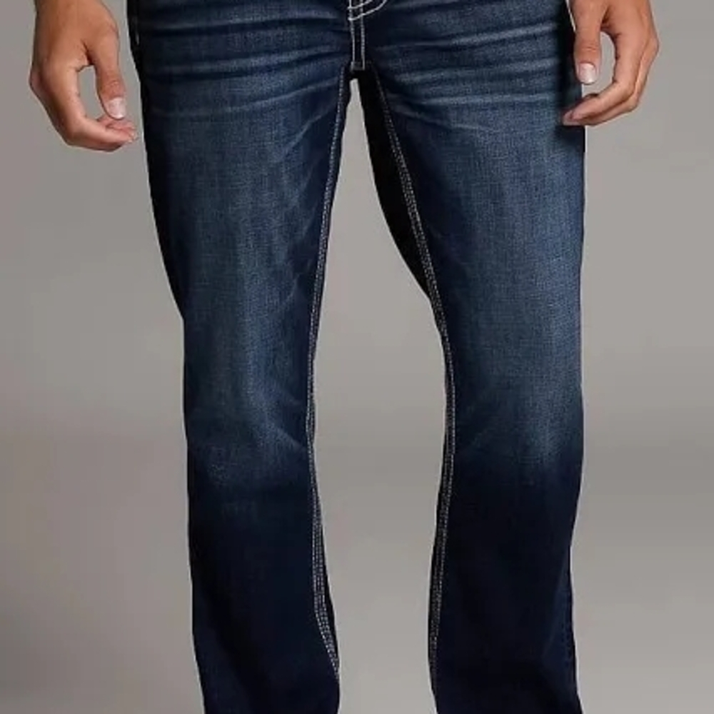Buckle Men's Deep Indigo Straight Jeans